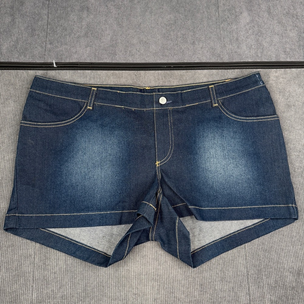 Vintage GAP Denim Shorts Womens Sample High Rise Blue Dark‎ Wash 40 Waist
